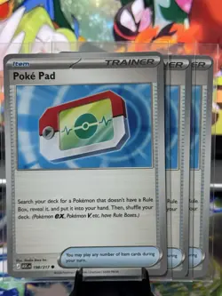 Pokemon TCG Poke Pad Trainer-Item Card Lot 3x ASC Ascended Heroes 198/217 - Image 1