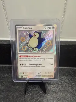 Pokemon Snorlax SV: Paldean Fates Shiny Rare Holo Card 202/091 150 HP - Image 1