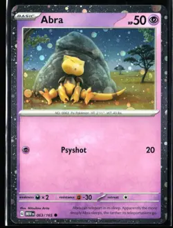 Abra - (Cosmos Holo) Holo Promo Miscellaneous Cards & Products 063/165 NM - Image 1