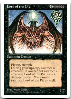 MTG Lord of the Pit Fourth Edition 4ED #144 rare LP VINTAGE! HOT! - Image 1