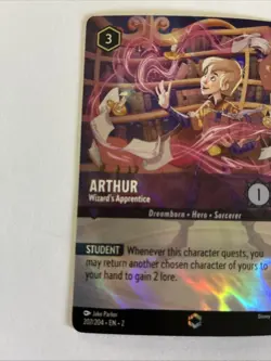 Disney Lorcana Arthur Wizard's Apprentice Enchanted Pack Fresh Into Protection - Image 4