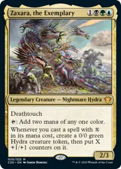 MTG Zaxara, the Exemplary - Foil, Commander 2020, Damaged, English - Image 1