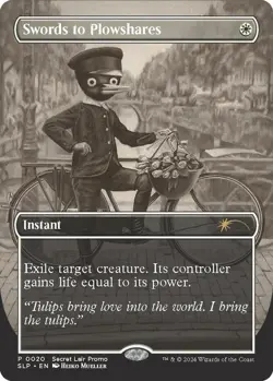 Swords to Plowshares (0020) - Foil - Borderless NM, English MTG Secret Lair Drop - Image 1