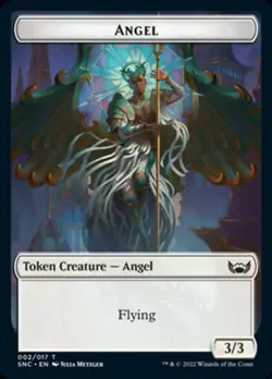MTG Angel Token [Streets of New Capenna Tokens] Lightly Played Magic - Image 1