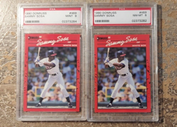 1990 Sammy Sosa 10 Card PSA Graded Lot Fleer, Donruss, Score - Image 4