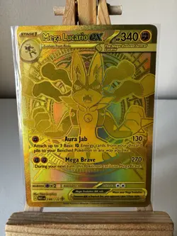 Pokemon TCG Mega Lucario EX Mega Evolution 188/132 Gold Rare Card - Image 2