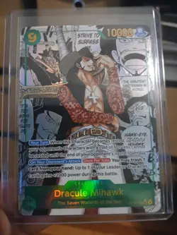 Dracule Mihawk OP14-119 Manga One Piece The Azure Sea’s Seven English NM Card - Image 1