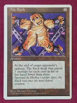 Magic The Gathering 4TH EDITION THE RACK artifact card MTG - Image 1