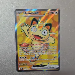 Pokemon Meowth EX 107/088 Me03 Full Art Holo Ultra Rare 170 HP TCG Card - Image 1