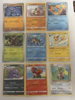 Lot 9 Pokemon Trading Cards - First Generation ( 1 To 151 ) Near Mint Or Better - Image 1