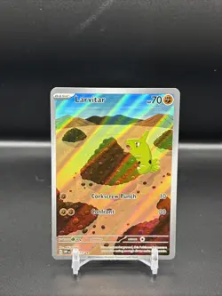 Larvitar SV03 Obsidian Flames Holo Illustration Rare Pokemon Card TCG 203/197 - Image 1