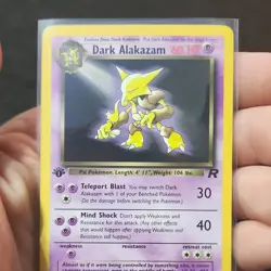 Pokemon Dark Alakazam Team Rocket Rare 1st Edition Card 18/82 - 2000 - Image 1