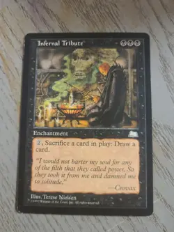 Infernal Tribute Weatherlight EX MTG CARD - M1 - Image 1