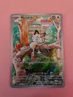 Meowth 106/094 Illustration Rare Phantasmal Flames Pokemon Card - Image 1