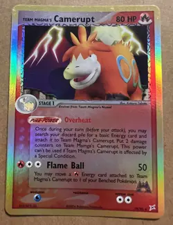 POKEMON EX TEAM MAGMA VS TEAM AQUA CAMERUPT REVERSE HOLO CARD 19/95 LP - Image 1