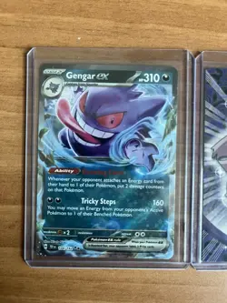 #94 gengar 1999 topps card and gengar ex 104/162 lot of 2 pokemon TCG cards - Image 2