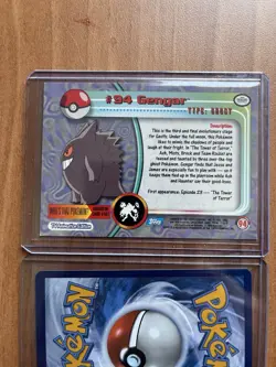#94 gengar 1999 topps card and gengar ex 104/162 lot of 2 pokemon TCG cards - Image 5