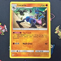 Lucario 117/236 Unified Minds NM Mint Pokemon TCG Card - Image 1