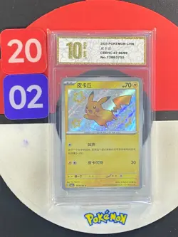 Pokemon Card 2025 S-Chinese Pikachu CBB1C 0706/09 PTCG Grade10 - Image 1