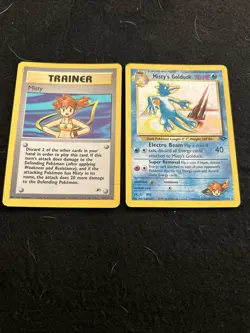 Pokemon Misty Gym Heroes Holo Rare Trainer Card 18/132 Misty’s Golduck 12/132 - Image 1