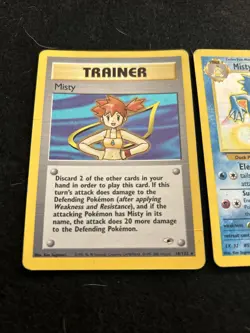 Pokemon Misty Gym Heroes Holo Rare Trainer Card 18/132 Misty’s Golduck 12/132 - Image 2