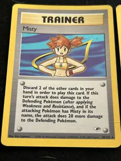 Pokemon Misty Gym Heroes Holo Rare Trainer Card 18/132 Misty’s Golduck 12/132 - Image 4