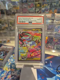 Pokemon TCG Mega Evolutions Venusaur EX 177/132 Special Illustration PSA 10 - Image 1