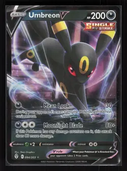 Umbreon V Holo Ultra Rare Pokemon SWSH07: Evolving Skies 094/203 NM - Image 1