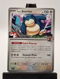 Hop’s Snorlax 117/159 Play! Pokemon Prize Pack Series 7 Journey Together - Image 1