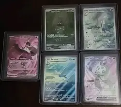 Pokemon TCG Lot: Fezandipiti ex Full Art + Swanna IR & 3 Illustration Rares NM - Image 1