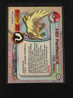 #83 FARFETCH'D - 2000 Topps Chrome Pokemon Holo Foil Blue Label - Image 2