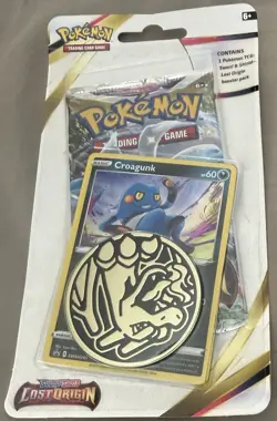 Sealed Pokemon Lost Origin Checklane Blister (Croagunk promo) - SWSH11 - Image 1