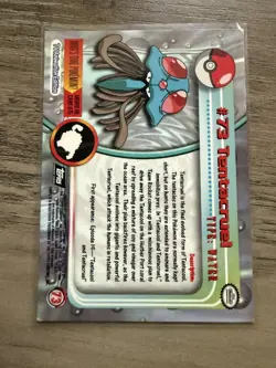 Tentacruel #73 - Non Holo Black Logo Topps Pokemon TV Animation - Image 2