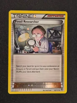 Fossil Researcher 92/111 Uncommon Furious Fists Pokemon Reverse Holo NM/M - Image 1
