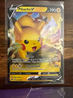 Pikachu V 043/185 Holo V Rare Vivid Voltage Pokemon Holo Near Mint - Image 1