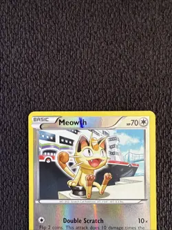 Meowth 80/99 Pokemon TCG BW: Next Destinies Mirror Reverse Holo LP - Image 2