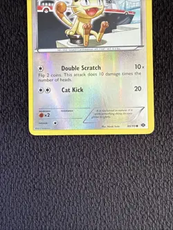 Meowth 80/99 Pokemon TCG BW: Next Destinies Mirror Reverse Holo LP - Image 3