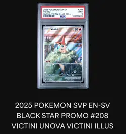 VICTINI PSA 9 POKEMON SVP PROMO UNOVA VICTINI ILLUSTRATION COLLECTION #208 - Image 1