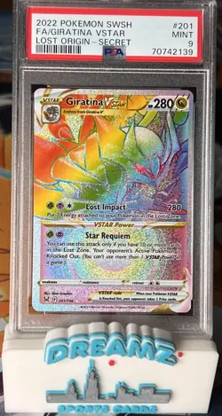 Giratina VSTAR (Secret) 201/196 Pokemon Lost Origin Holo PSA 9 - Image 1
