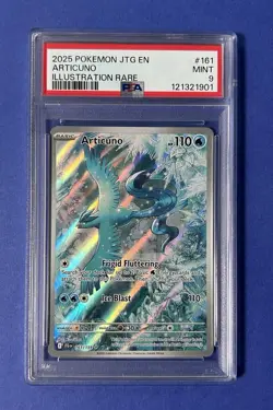 2025 Pokemon JTG EN Articuno Illustration Rare #161 PSA 9 MINT - Image 1