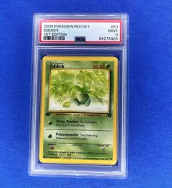 Pokemon 2000 1st Edition Team Rocket Oddish #63 PSA 9 - Image 1