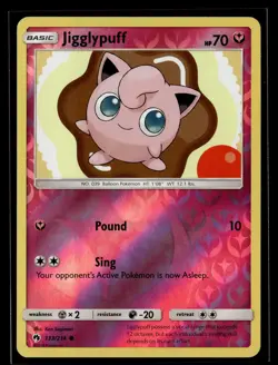 Pokemon TCG SM - Lost Thunder #133/214 Jigglypuff REVERSE HOLO - Image 1