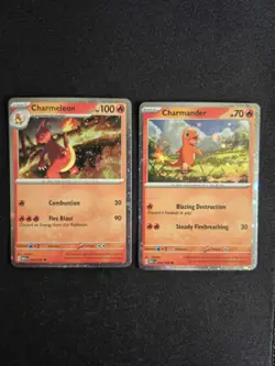 Pokemon TCG Charmeleon 005/165 Charmander 004/165 Cosmos Holo Promo SET - Image 1