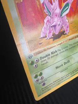 Pokemon TCG Nidorino 37/102 Base Set Shadowless 1st Edition Uncommon DMG - Image 4