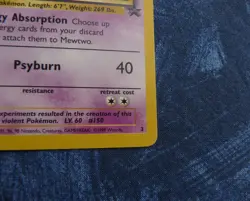 Pokemon Mewtwo 3 Black Star WB First Movie Promo 1999 TCG WOTC Pokemon - Image 4