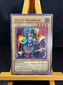 Konami Celtic Guardian LOB-EN007 Super Rare Unlimited Yu-Gi-Oh! TCG LP - Image 1