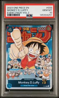 2023 ONE PIECE PROMOS EVENT PACK VOL.2 #033 MONKEY D. LUFFY PSA 10 - Image 1