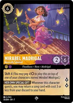 Disney Lorcana TCG Archazia's Island Mirabel Madrigal Musically Talented 35/204 - Image 1