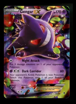 #2 Gengar EX 34/119 XY Phantom Forces 2014 Holo Rare Pokemon Card TCG - Image 1