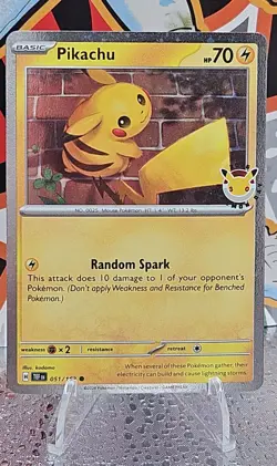 Pikachu (Pokemon Day 2026 Cosmos Holo) Common Miscellaneous Cards 051/162 NM - Image 1